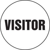 Hard Hat Stickers: Visitor