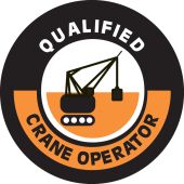 Hard Hat Stickers: Qualified Crane Operator