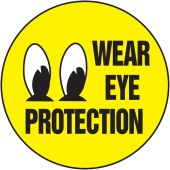 Hard Hat Stickers: Wear Eye Protection