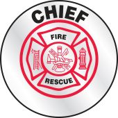 Emergency Response Reflective Helmet Sticker: Fire Rescue Chief