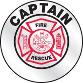 Emergency Response Reflective Helmet Sticker: Fire Rescue Captain