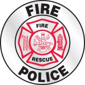 Emergency Response Reflective Helmet Sticker: Fire Rescue Police
