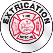 Emergency Response Reflective Helmet Sticker: Extrication
