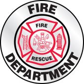 Emergency Response Reflective Helmet Sticker: Fire Department
