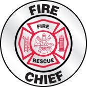 Emergency Response Reflective Helmet Sticker: Fire Rescue Fire Chief