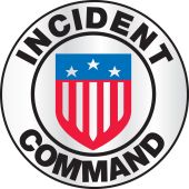 Emergency Response Reflective Helmet Sticker: Incident Command