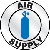Emergency Response Reflective Helmet Sticker: Air Supply