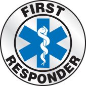 Emergency Response Reflective Helmet Sticker: First Responder