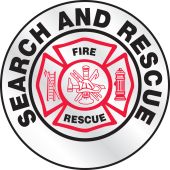 Emergency Response Reflective Helmet Sticker: Search And Rescue