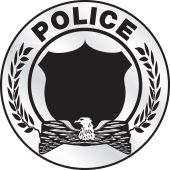 Emergency Response Reflective Helmet Sticker: Police