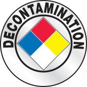 Emergency Response Reflective Helmet Sticker: Decontamination