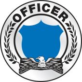 Emergency Response Reflective Helmet Sticker: Officer