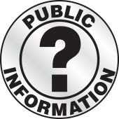Emergency Response Reflective Helmet Sticker: Public Information