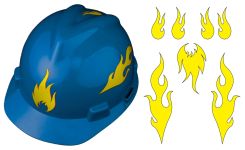 Viz-Kit™ Reflective Universal Hard Hat Visibility Kits: Flames