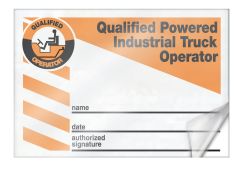 Safety Label: Qualified Powered Industrial Truck Operator