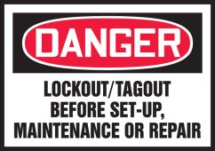 Lockout / Tagout Safety Labels