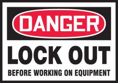 Lockout / Tagout Safety Labels