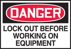 Lockout / Tagout Safety Labels