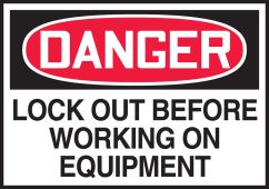 Lockout / Tagout Safety Labels