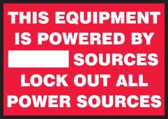 Lockout / Tagout Safety Labels