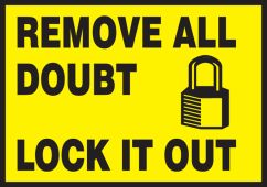 Lockout / Tagout Safety Labels