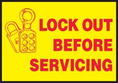 Lockout / Tagout Safety Labels