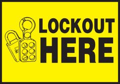 Lockout / Tagout Safety Labels