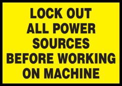 Lockout / Tagout Safety Labels
