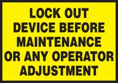 Lockout / Tagout Safety Labels
