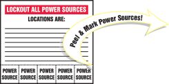 Lockout / Tagout Safety Labels