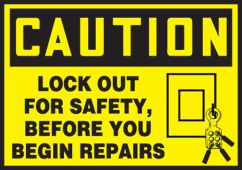 Lockout / Tagout Safety Labels