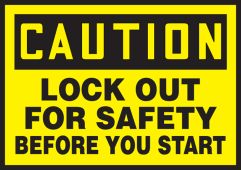 Lockout / Tagout Safety Labels