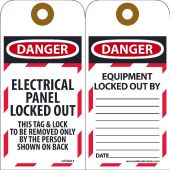 DANGER ELECTRICAL PANEL LOCKED OUT TAG