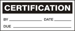 Production Control Labels: Certification