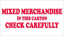 MIXED MERCHANDISE IN THE CARTON LABEL