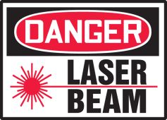 OSHA Danger Safety Label: Laser Beam