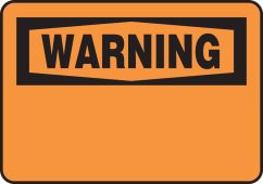 OSHA Warning Safety Label: (Blank)