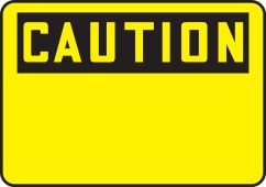 OSHA Caution Safety Label: (Blank)