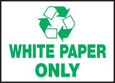 Safety Label: White Paper Only