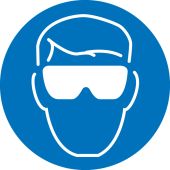 ISO Safety Label: Protective Eyewear Graphic