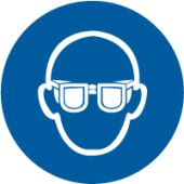 ISO Mandatory Safety Label: Wear Eye Protection (2011)