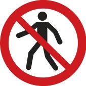 ISO Prohibition Safety Label: No Thoroughfare - 2011