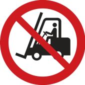 ISO Prohibition Safety Label: No Access For Forklifts (2011)