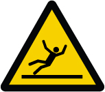 ISO Warning Safety Label: Slippery Surface (2011)