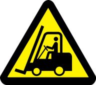 ISO Warning Safety Label: Lift Truck Hazard (2011)