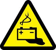 ISO Warning Safety Label: Battery Hazard - 2003/2011