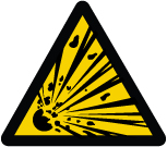 ISO Warning Safety Label: Explosive Material (2011)