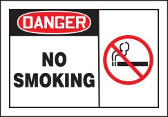 OSHA Danger Safety Label: No Smoking