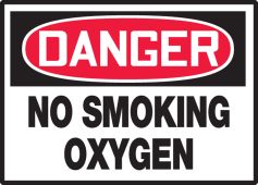 OSHA Danger Safety Label: No Smoking - Oxygen