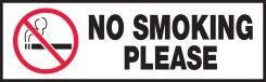 Safety Label: No Smoking Please